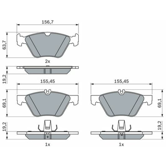 0986494729 Bosch Тормозные колодки для Mercedes E-Class