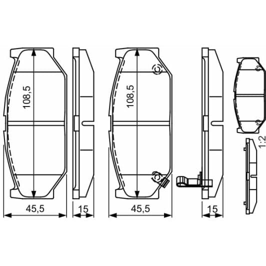 0986495308 Bosch Тормозные колодки для Suzuki Swift