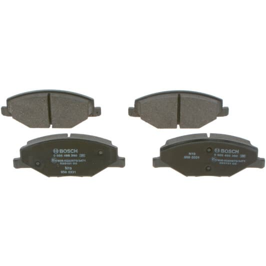 0986495390 Bosch Тормозные колодки для Volkswagen Polo