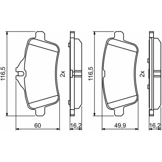 0986494771 Bosch Гальмівні колодки