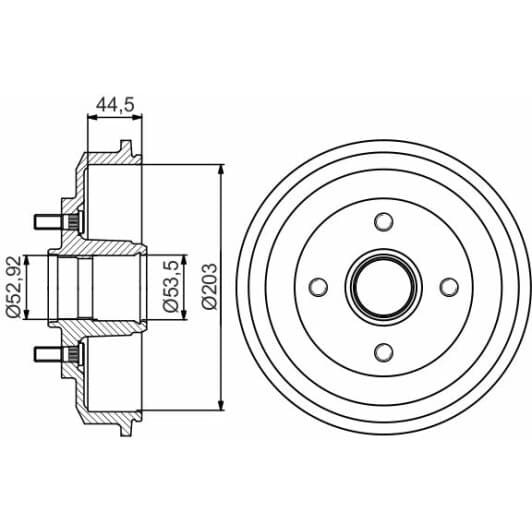 0 986 477 266 Bosch Гальмівний барабан