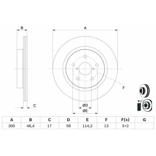 0986479d64 Bosch Тормозной диск