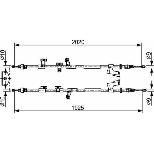 1987482709 Bosch Трос ручного тормоза для Ford Kuga