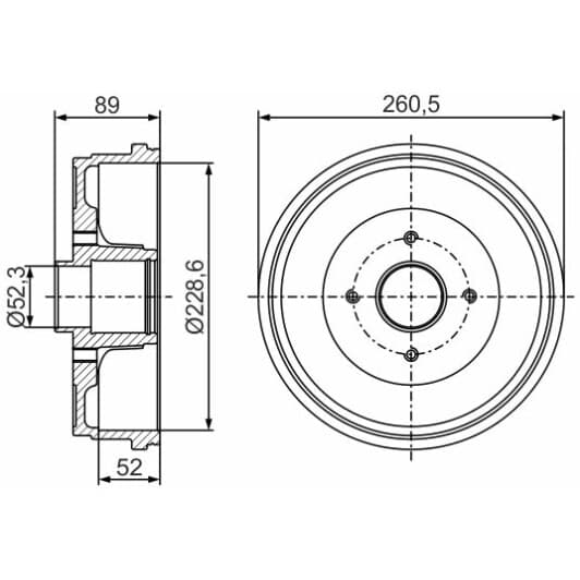 0986477288 Bosch Гальмівний барабан