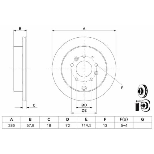 0986479d78 Bosch Тормозной диск для Mazda MPV