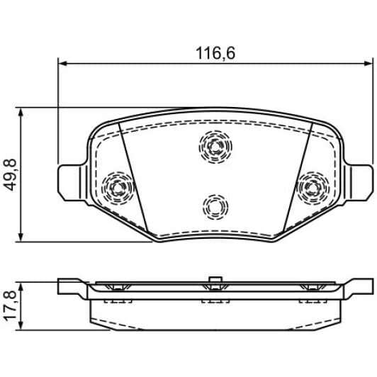 0986495385 Bosch Гальмівні колодки