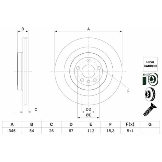 0986479f69 Bosch Тормозной диск
