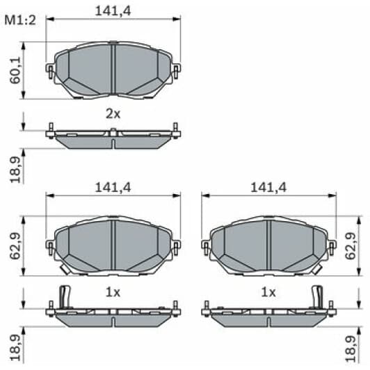 0986424865 Bosch Гальмівні колодки