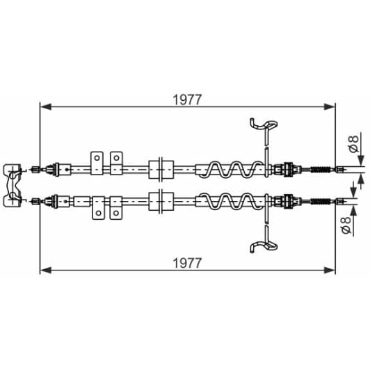 1987482870 Bosch Трос ручного тормоза
