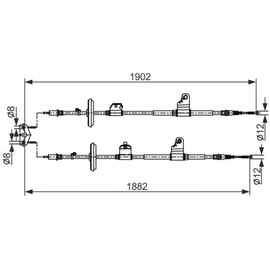 1 987 482 562 Bosch Трос ручного тормоза