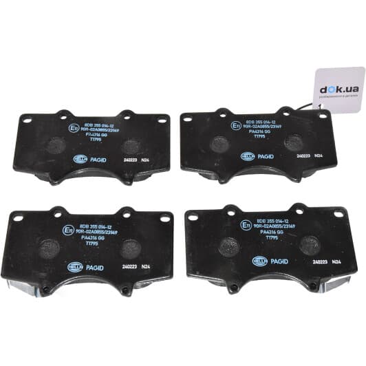 8DB 355 014-121 Hella Pagid Тормозные колодки