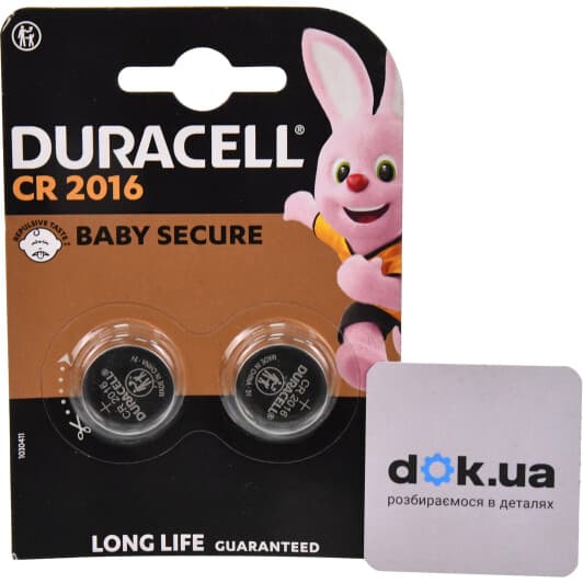 Батарейка Duracell CR2016B2 CR2016 3 V 2 шт
