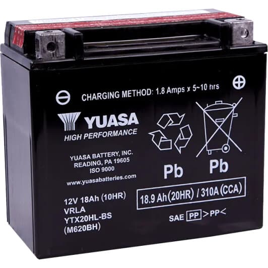 Аккумулятор Yuasa 6 CT-18,9-R High Performance YTX20HL-BS