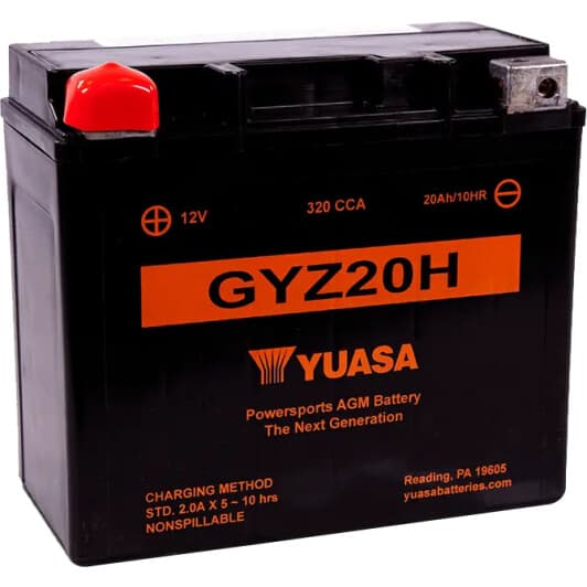Аккумулятор Yuasa 6 CT-21-L GYZ Series GYZ20H