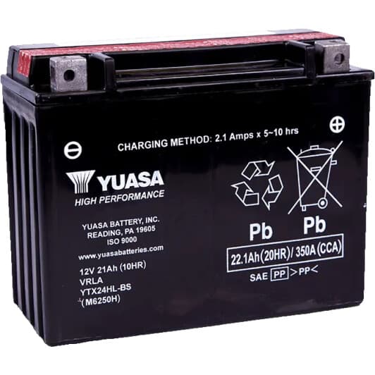 Аккумулятор Yuasa 6 CT-22,1-R High Performance YTX24HL-BS