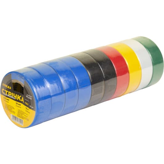 Набір ізоляційної стрічки Sigma 8413051 ассорті ПВХ 10 шт