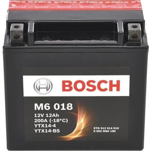 Аккумулятор Bosch 6 CT-12-L 0092M60180