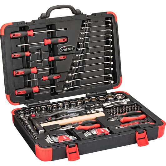 Набор инструментов Vigor V4425N 1/2", 1/4" 95 шт.