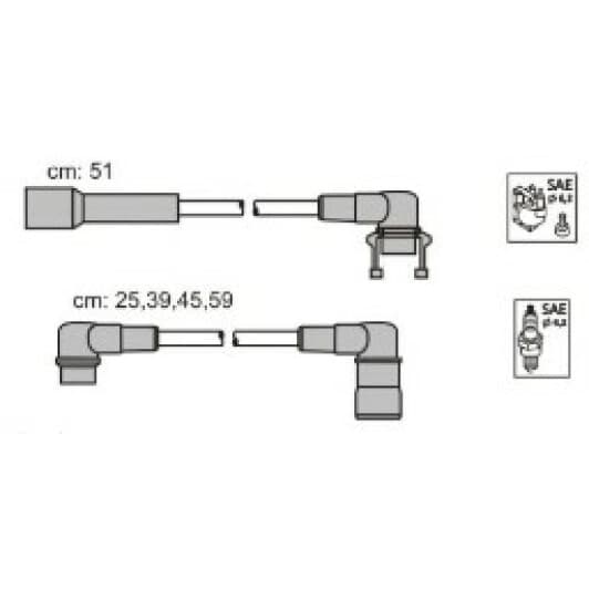18016231 Profit Комплект дротів запалювання