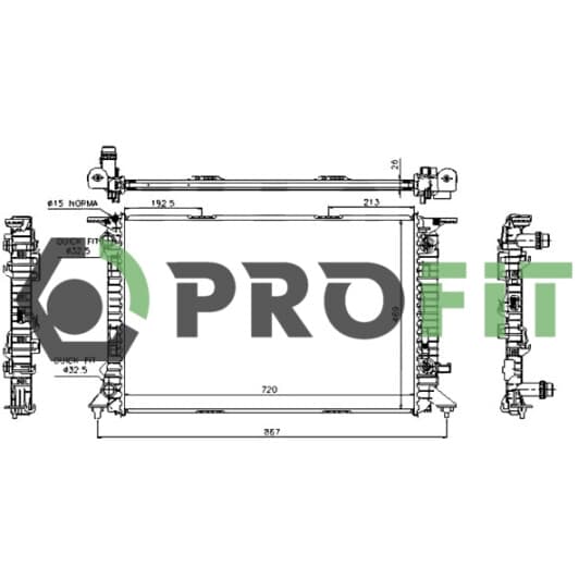 17400021 Profit Радіатор охолодження двигуна
