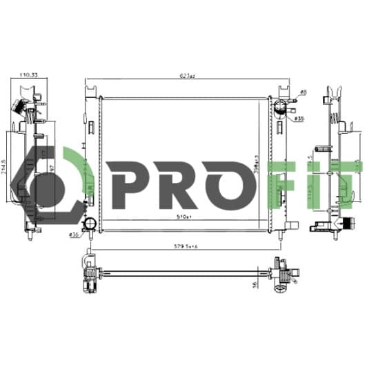 17400177 Profit Радіатор охолодження двигуна