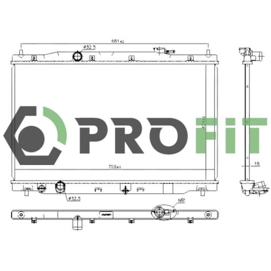 17400207 Profit Радіатор охолодження двигуна для Honda CR-V