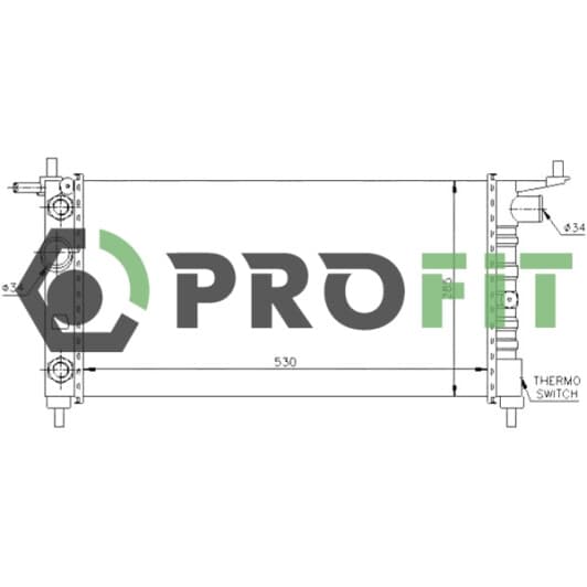 17400383 Profit Радіатор охолодження двигуна