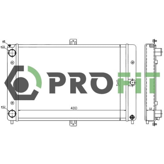 17401500 Profit Радіатор охолодження двигуна для Lada Samara