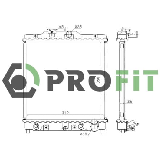 17400209 Profit Радиатор охлаждения двигателя