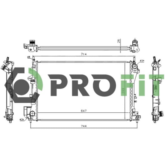 17400386 Profit Радіатор охолодження двигуна