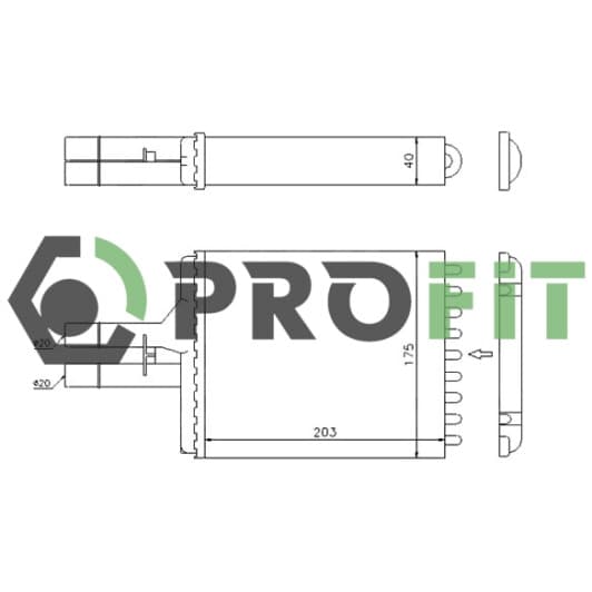 17600378 Profit Радиатор печки