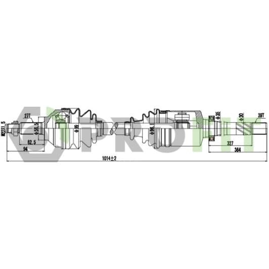 27300378 Profit Полуось для Renault Trafic