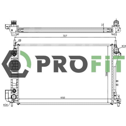 17400385 Profit Радиатор охлаждения двигателя