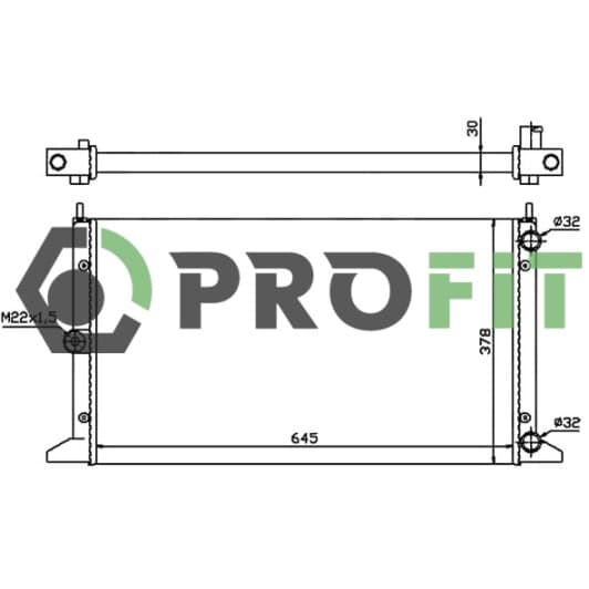 17400023 Profit Радиатор охлаждения двигателя