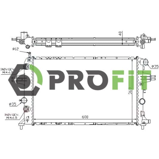 17400259 Profit Радіатор охолодження двигуна