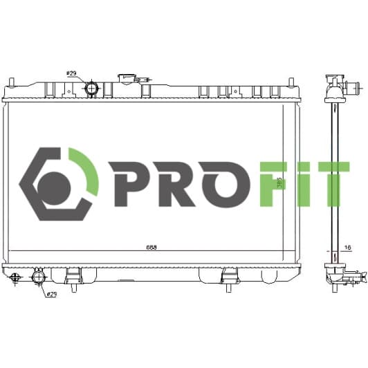 17400261 Profit Радиатор охлаждения двигателя для Nissan Almera