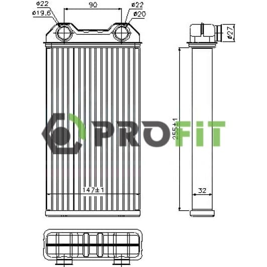 17600376 Profit Радіатор пічки
