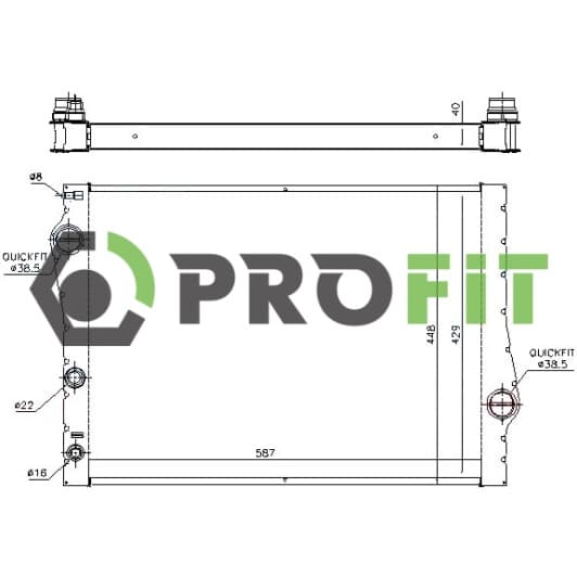 17400068 Profit Радіатор охолодження двигуна