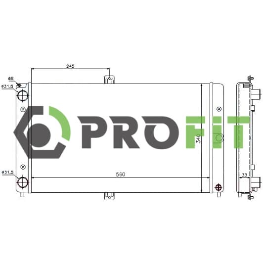 17401501 Profit Радиатор охлаждения двигателя