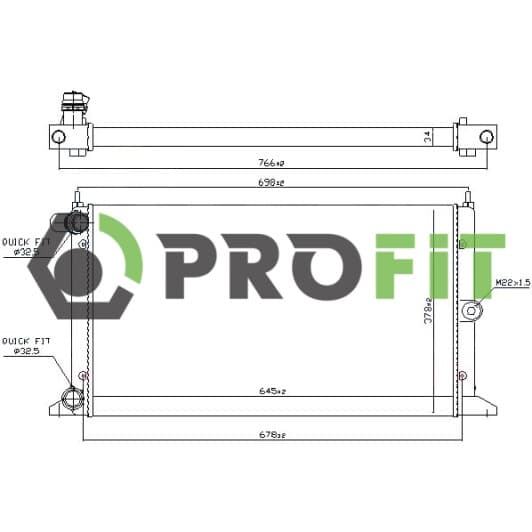 17400027 Profit Радіатор охолодження двигуна
