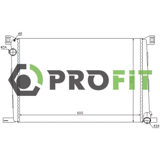 17400074 Profit Радіатор охолодження двигуна