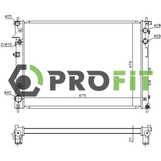 17400353 Profit Радиатор охлаждения двигателя для Subaru Tribeca