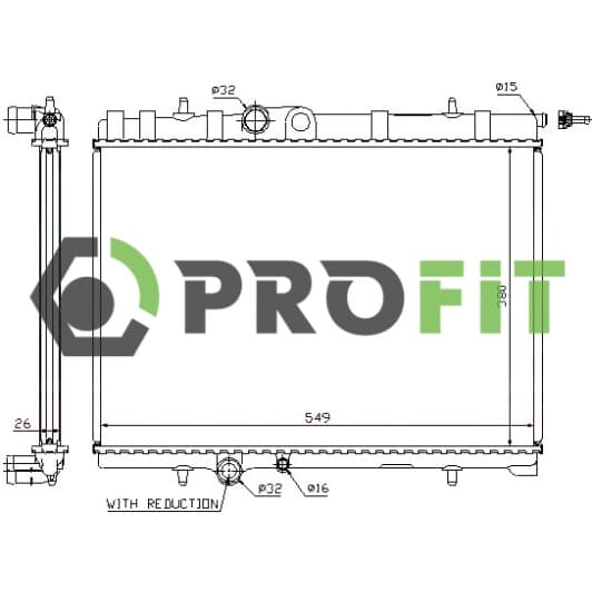 17400090 Profit Радиатор охлаждения двигателя