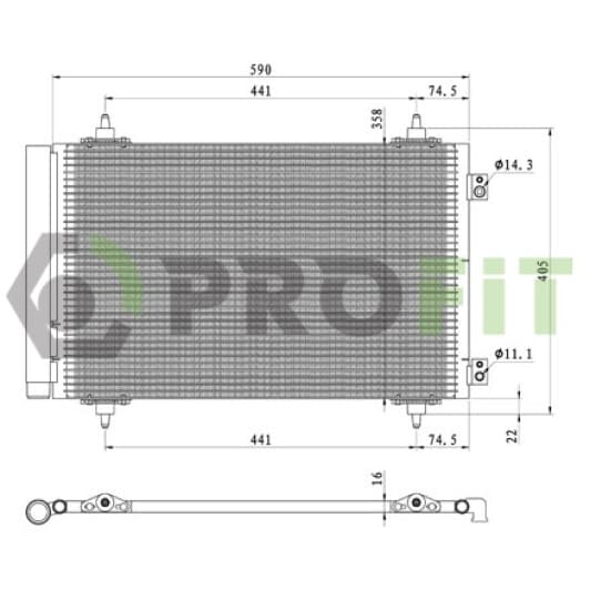 17700086 Profit Радіатор кондиціонера