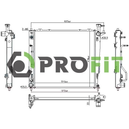 17400153 Profit Радиатор охлаждения двигателя для Kia Sorento