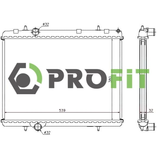 17400089 Profit Радиатор охлаждения двигателя