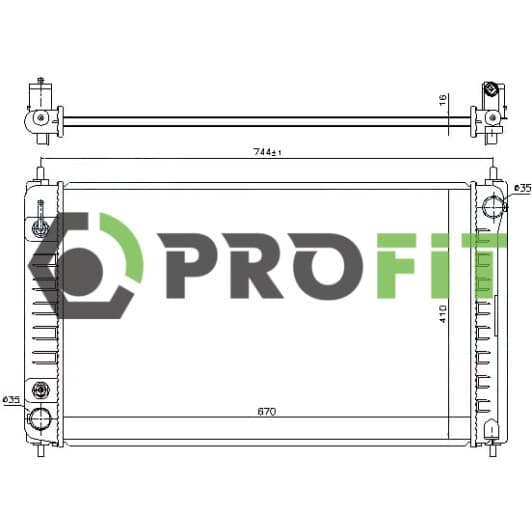 17400266 Profit Радиатор охлаждения двигателя для Nissan Teana