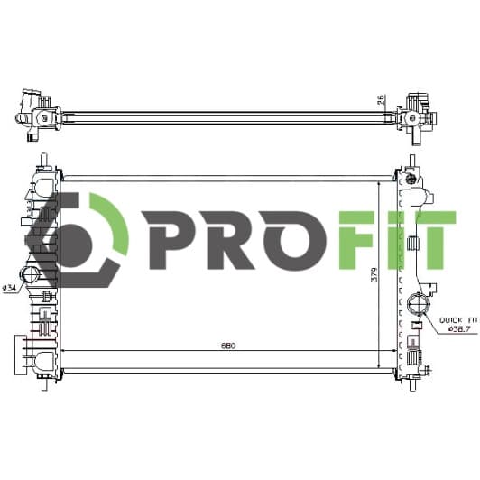 17400387 Profit Радиатор охлаждения двигателя