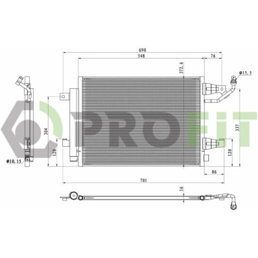 17700253 Profit Радіатор кондиціонера