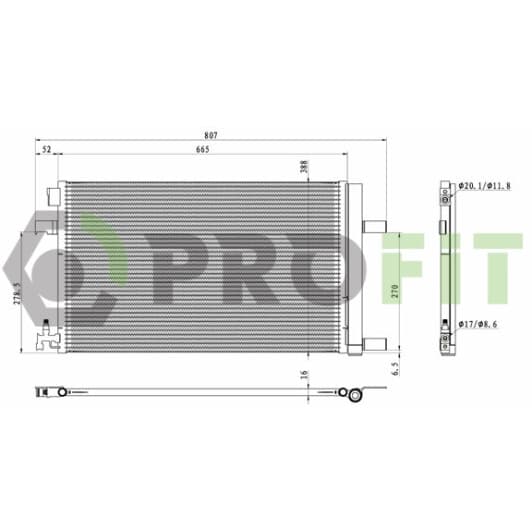 17700380 Profit Радіатор кондиціонера